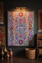 Dew Reverie Reversible Luxury Vintage Suzani Kantha Throw