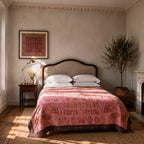 Dawn Meadow Handmade Embroidered Queen Bedspread
