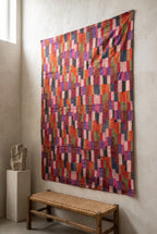 Maple Haven Kantha Patchwork Embroidered Pure Cotton Wall Tapestry