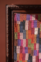 Maple Haven Kantha Patchwork Embroidered Pure Cotton Wall Tapestry