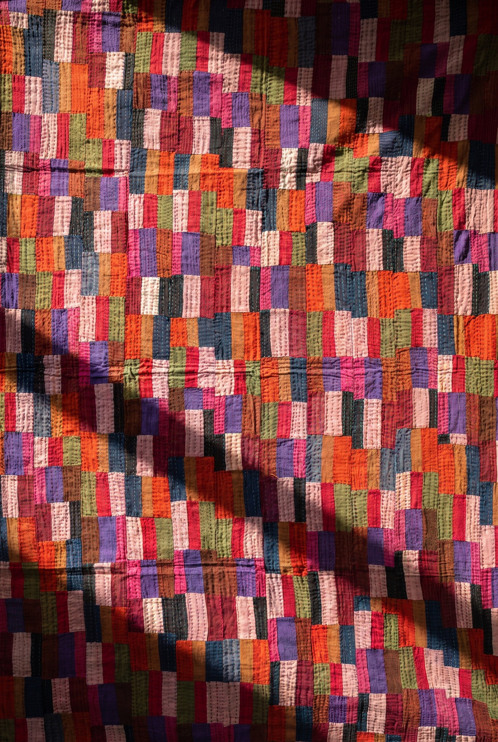 Maple Haven Kantha Patchwork Embroidered Pure Cotton Wall Tapestry