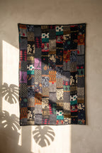 Fern Serenade Kantha Patchwork Embroidered Pure Cotton Wall Tapestry