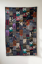 Fern Serenade Kantha Patchwork Embroidered Pure Cotton Wall Tapestry