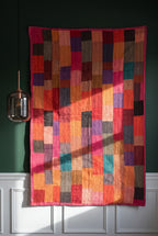 Bloom Reverie Kantha Patchwork Embroidered Pure Cotton Wall Tapestry