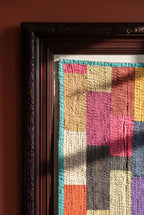 Tapisserie murale en pur coton brodée au kantha et patchwork Dawn Keepsake