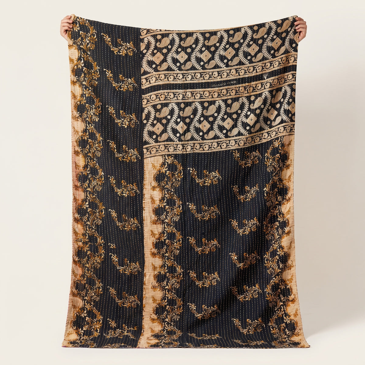 Wanderer's Loom Vintage Cotton Kantha Throw