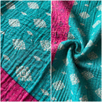 Reverse side 2 – Dawn Soft Vintage Cotton Kantha Throw