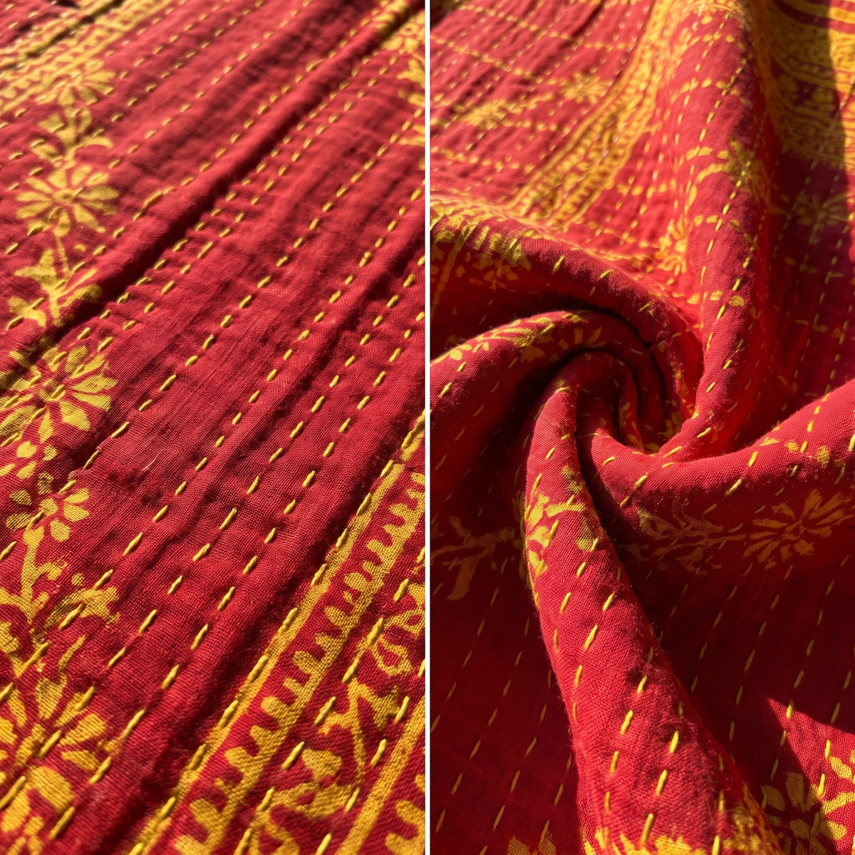 Caravan Story Vintage Cotton Kantha Throw