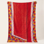 Reverse side 7 – Enchanted Indigo Vintage Cotton Kantha Throw