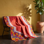Reverse side 5 – Enchanted Indigo Vintage Cotton Kantha Throw