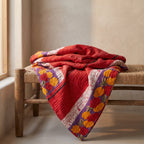 Reverse side 6 – Enchanted Indigo Vintage Cotton Kantha Throw