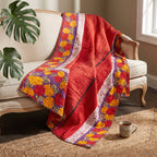 Reverse side 1 – Enchanted Indigo Vintage Cotton Kantha Throw