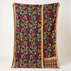 Meadow Journey Vintage Cotton Kantha Throw