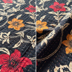 Meadow Journey Vintage Cotton Kantha Throw