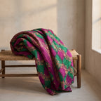 Reverse side 6 – Golden Marigold Vintage Cotton Kantha Throw