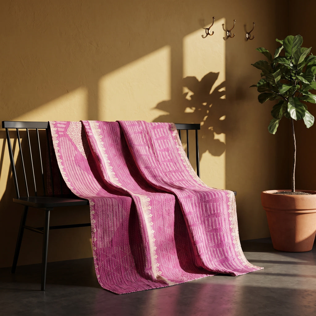 Quiet Nomad Vintage Cotton Kantha Throw