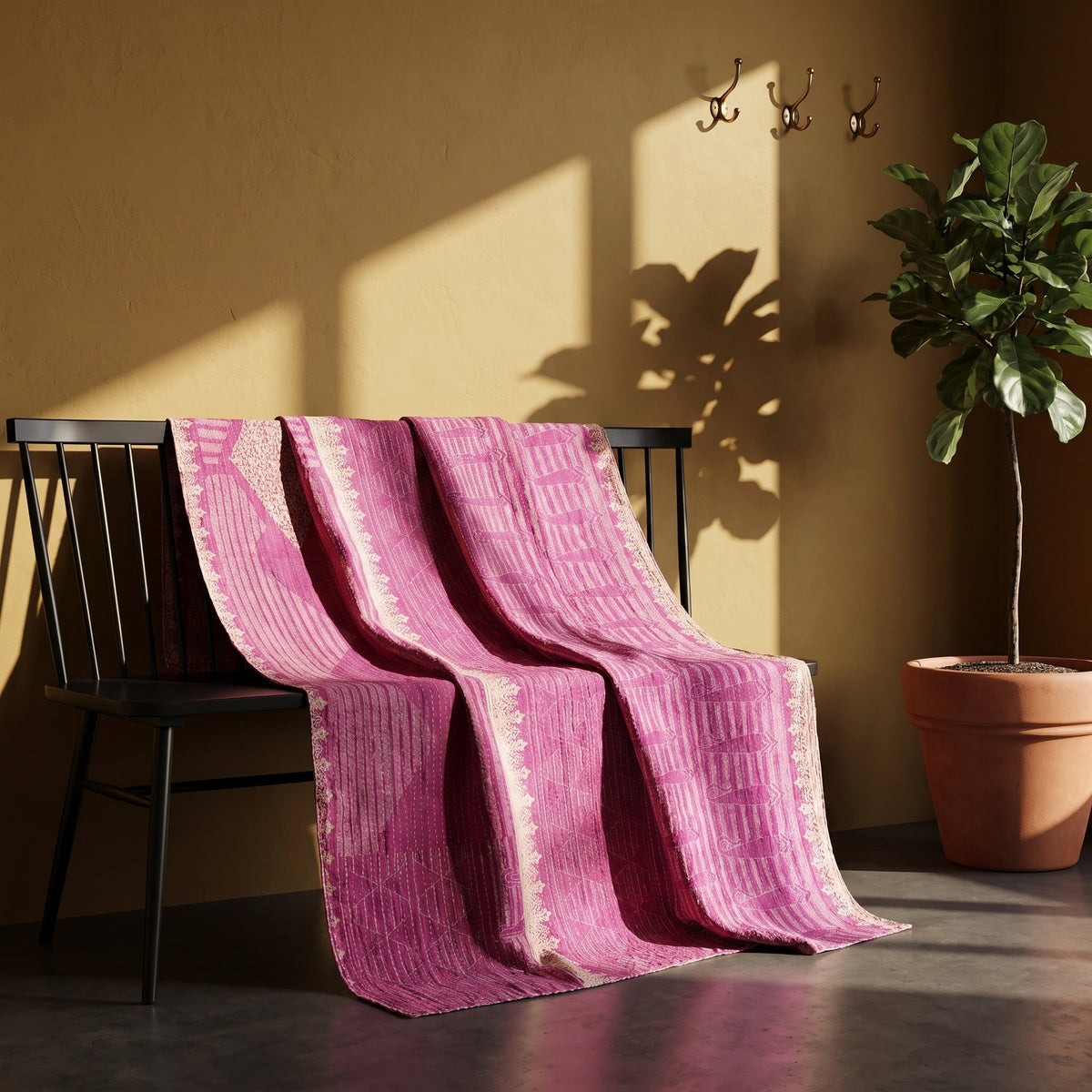 Quiet Nomad Vintage Cotton Kantha Throw