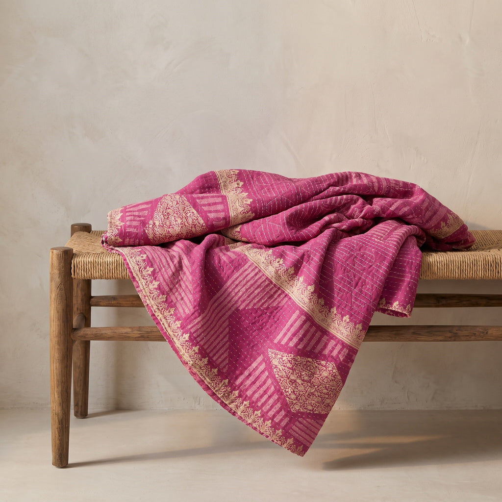 Quiet Nomad Vintage Cotton Kantha Throw