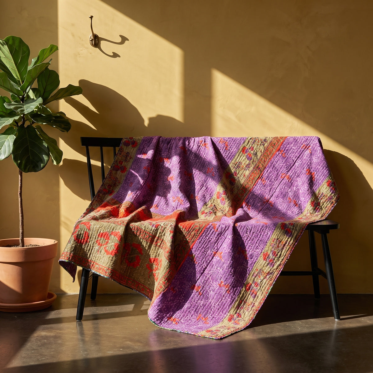 Loom Passage Vintage Cotton Kantha Throw