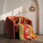 Reverse side 4 – Indigo Dream Vintage Cotton Kantha Throw