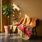 Reverse side 5 – Indigo Dream Vintage Cotton Kantha Throw