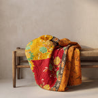 Reverse side 6 – Indigo Dream Vintage Cotton Kantha Throw