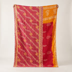 Reverse side 7 – Emerald Fern Vintage Cotton Kantha Throw