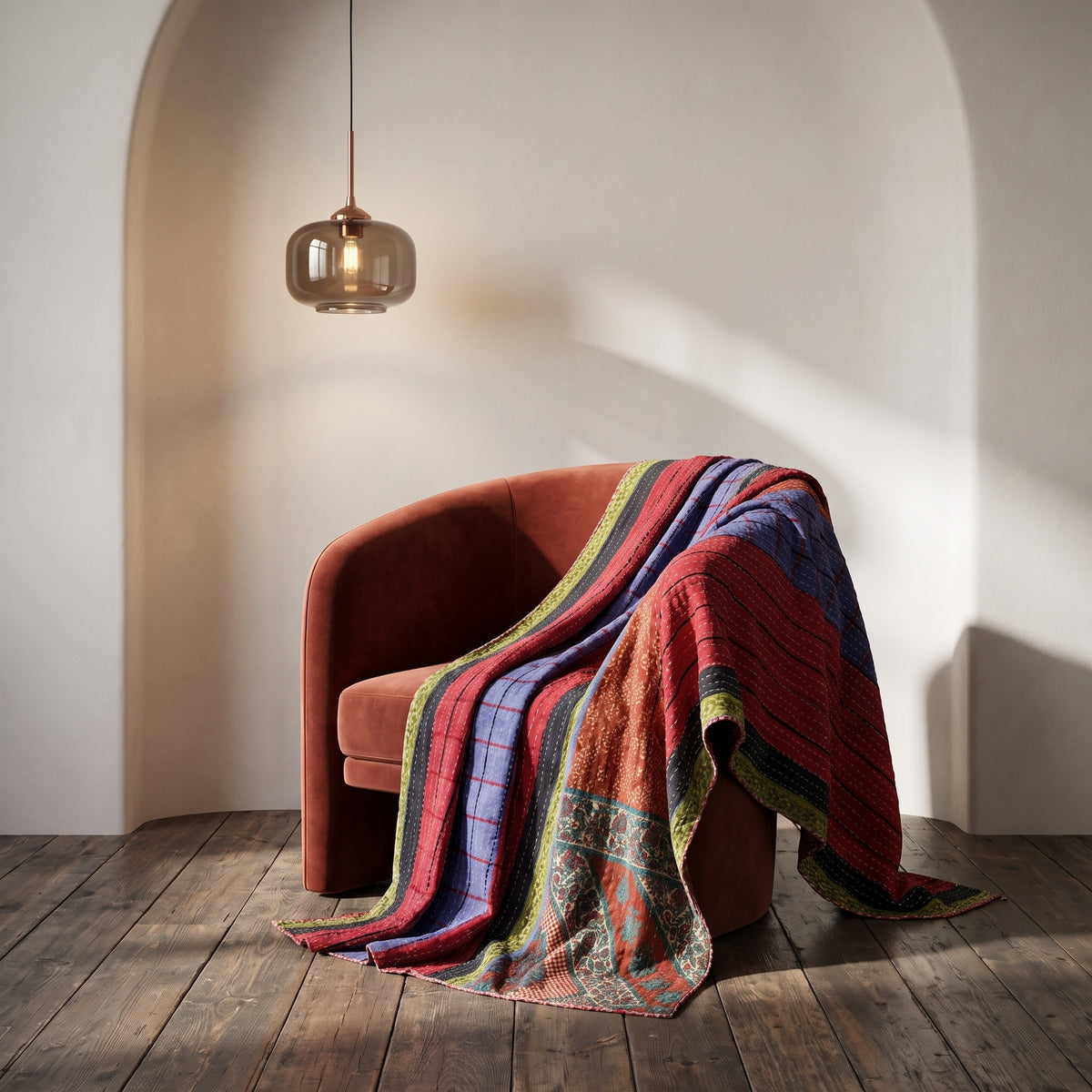 Nomad Story Vintage Cotton Kantha Throw