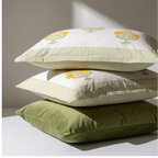 Azure Bloom Hand Block Printed King Bedsheet Set