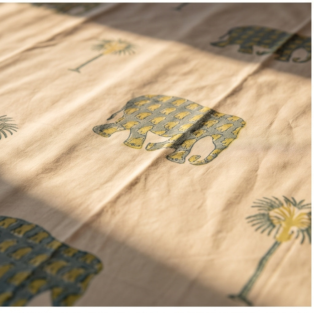 Dawn Indigo Hand Block Printed King Bedsheet Set