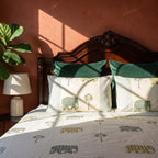 Dawn Indigo Hand Block Printed King Bedsheet Set