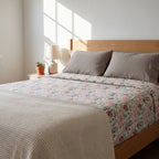 Dewy Fern Hand Block Printed KING Bedsheet