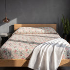 Dewy Fern Hand Block Printed KING Bedsheet