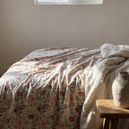 Dewy Fern Hand Block Printed KING Bedsheet