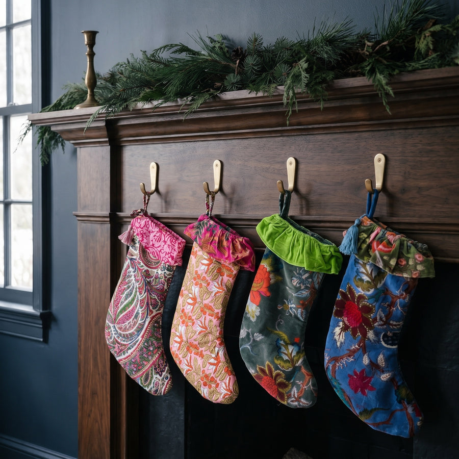 Crimson Lotus Christmas Stocking