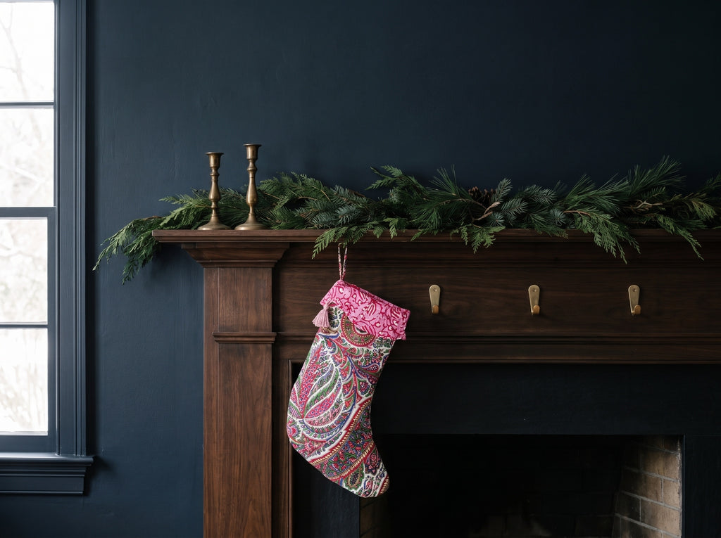 Crimson Lotus Christmas Stocking
