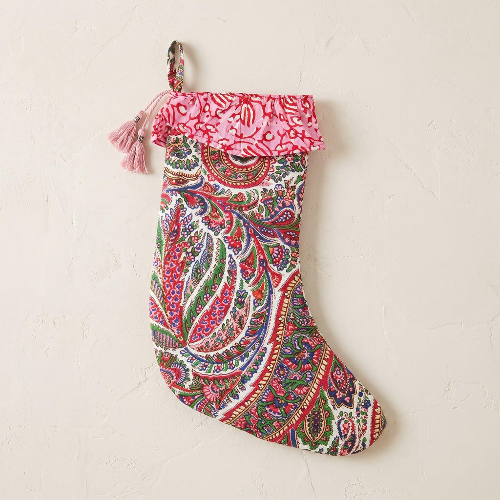 Crimson Lotus Christmas Stocking
