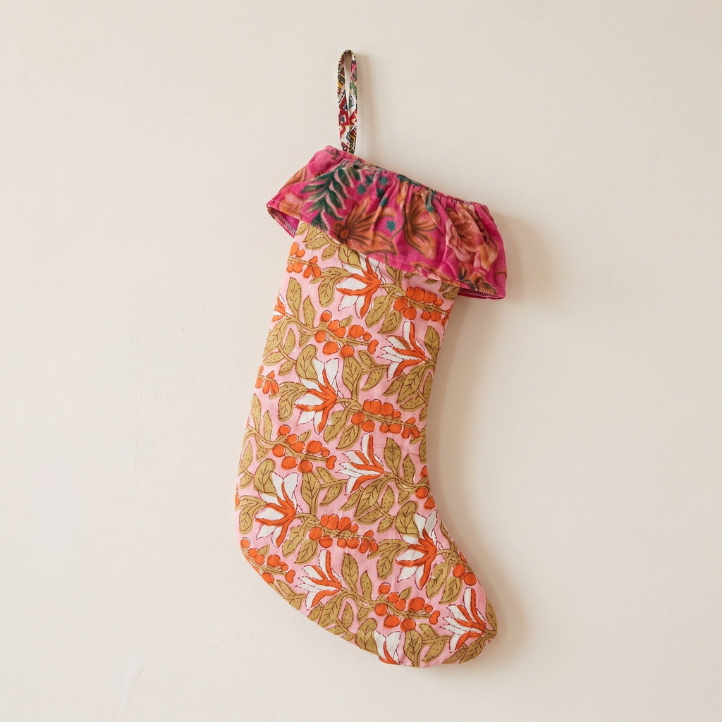 Haven Indigo Christmas Stocking