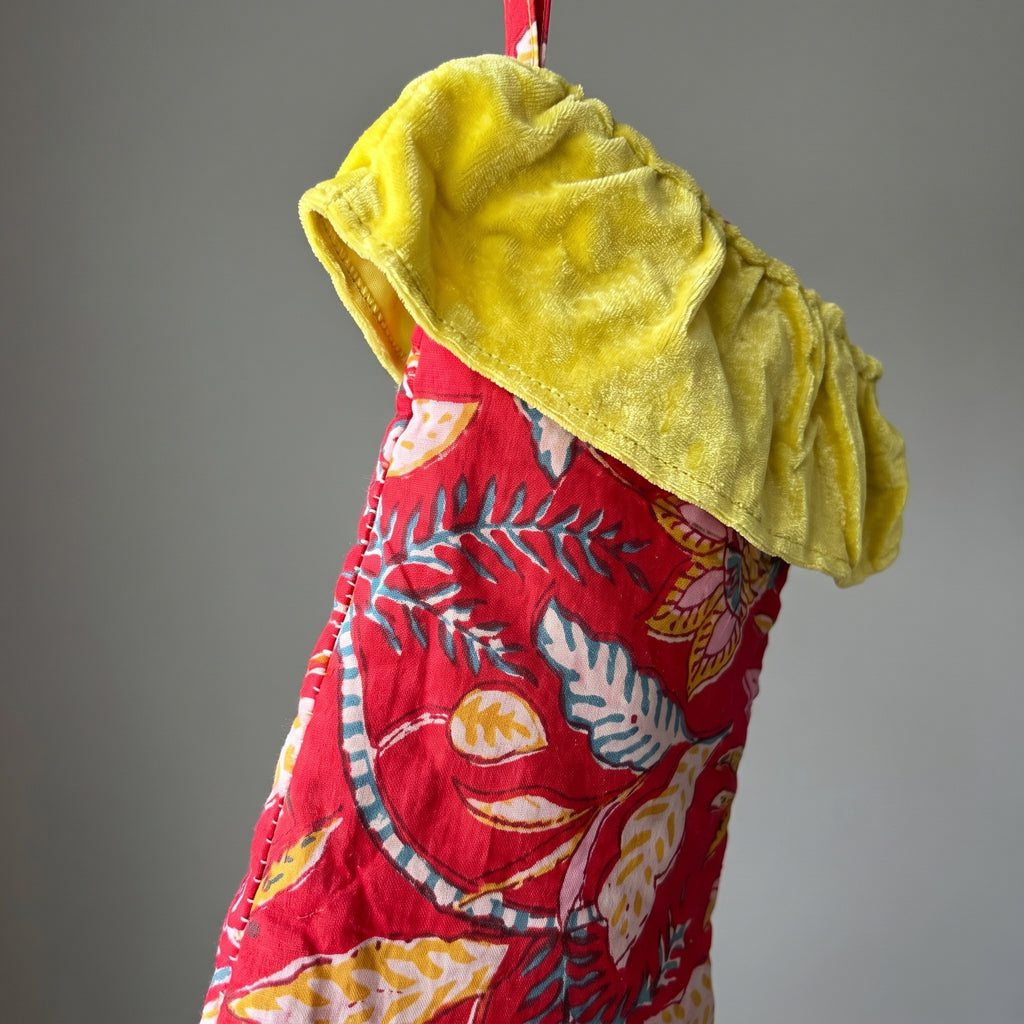 Gilded Amber Christmas Stocking