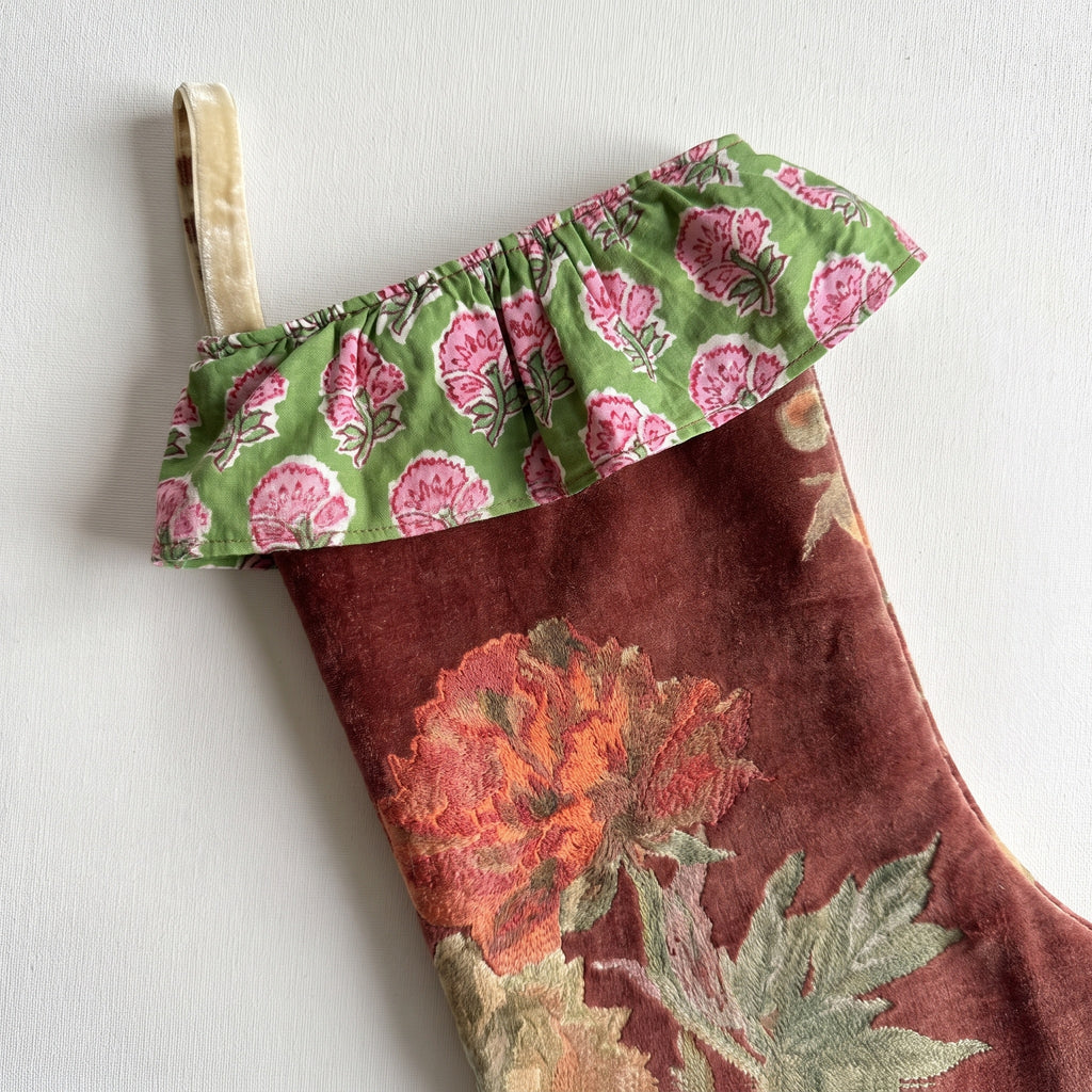 Celestial Indigo Christmas Stocking