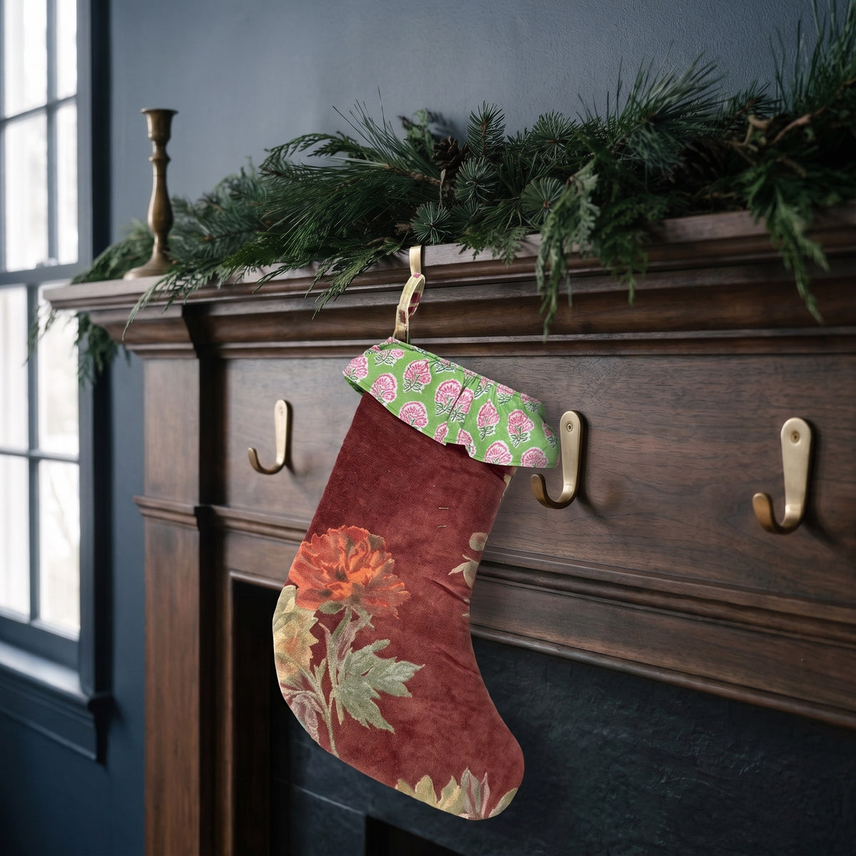 Celestial Indigo Christmas Stocking