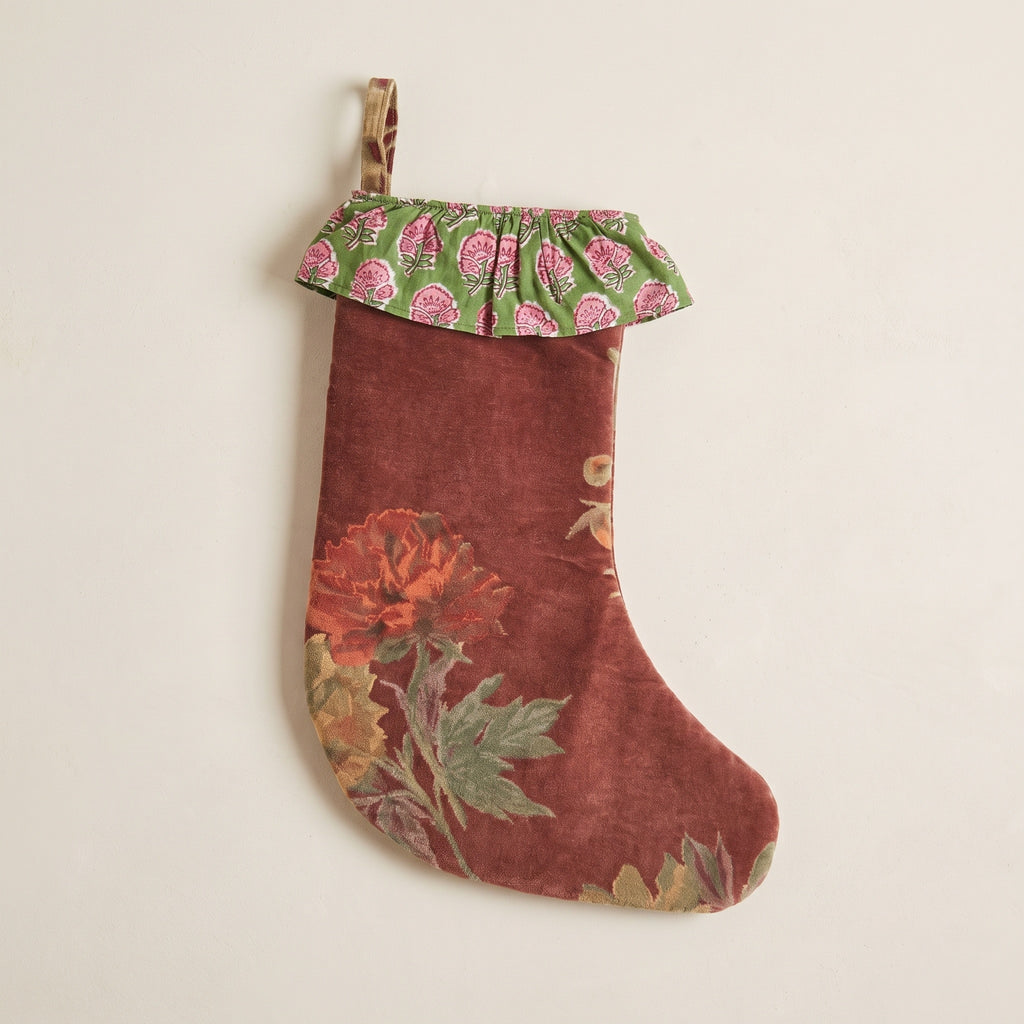 Celestial Indigo Christmas Stocking