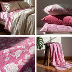 Verde Fern Hand Block Printed King Bedsheet