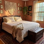 Sienna Terracotta Hand Block Printed King Bedsheet