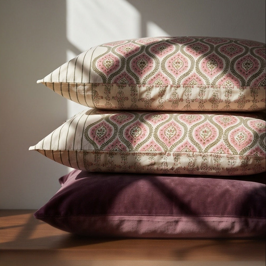 Sienna Terracotta Hand Block Printed King Bedsheet