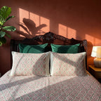 Sienna Terracotta Hand Block Printed King Bedsheet