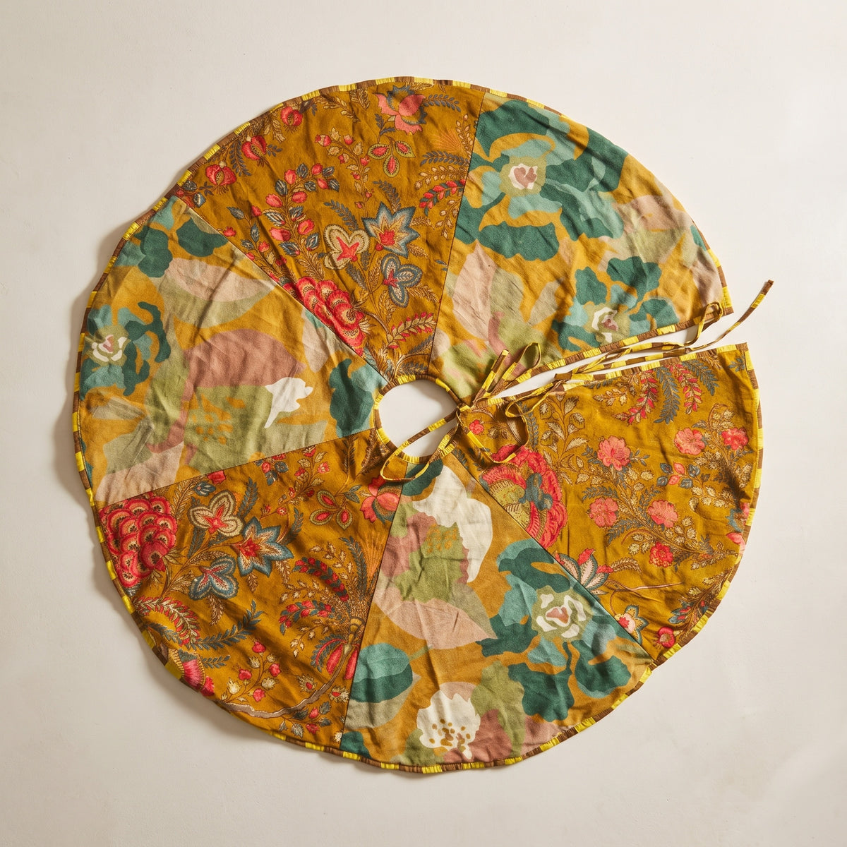 Hearth Solstice Reversible Velvet Patchwork Christmas Tree Skirt