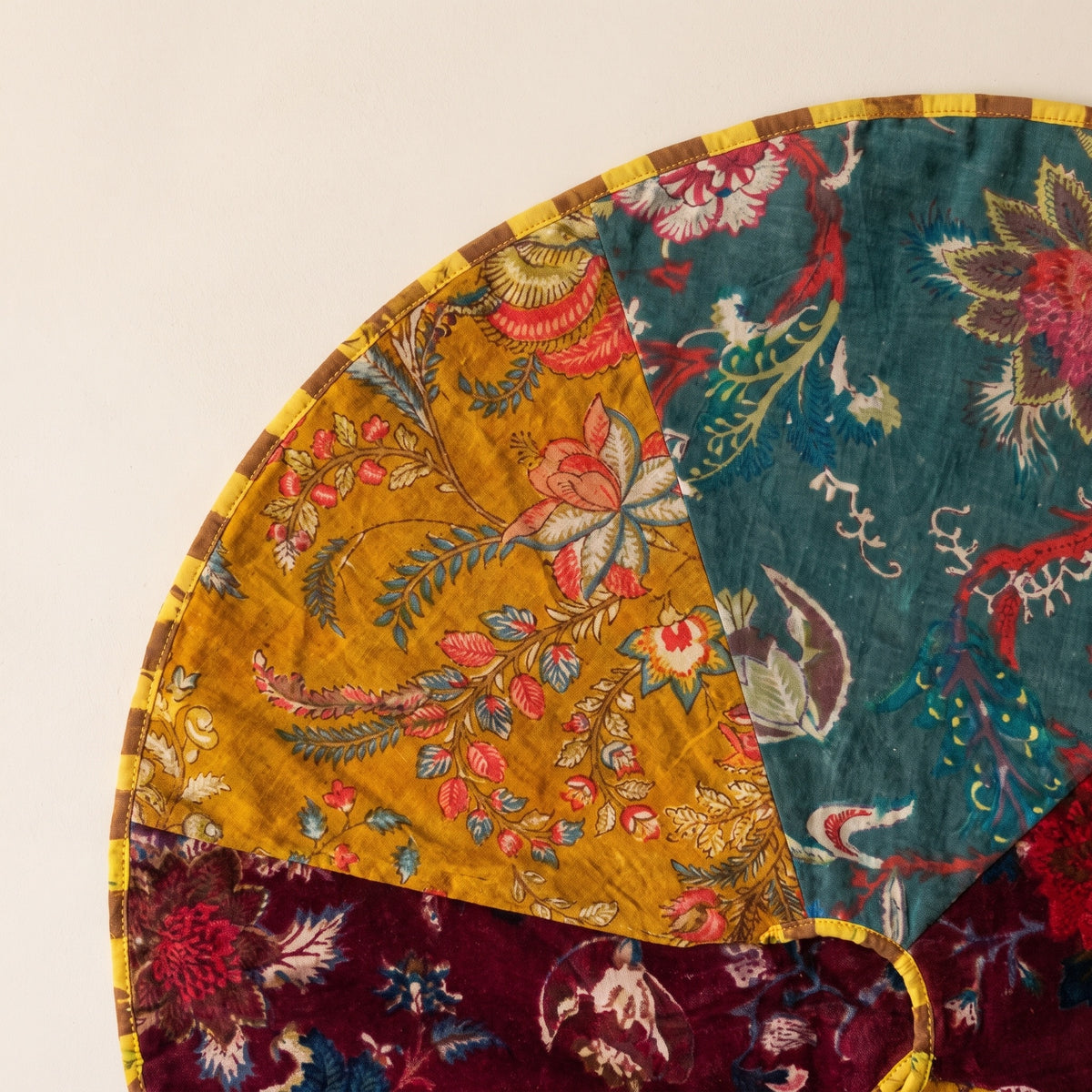 Noel Reverie Reversible Velvet Patchwork Christmas Tree Skirt