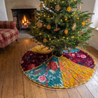 Noel Reverie Reversible Velvet Patchwork Christmas Tree Skirt