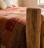 Aura Indigo Luxury Patola Kantha Bedspread